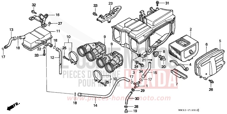 LUFTFILTER (CB750F2) von CB Seven Fifty KARAKORUM GRAY METALLIC-U (NH197) von 1992